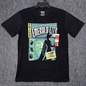 Wicked Emerald City Oz T-Shirt Mens Medium Black Graphic Broadway Musical NWT